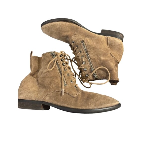 Sam Edelman Mackay Womens Size 9 Brown Nubuck Combat Style Ankle Boots - Picture 3 of 16